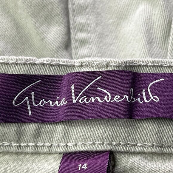 Gloria Vanderbilt Amanda Jean Womens 14 Mint Green Stretch Denim - Picture 4 of 11